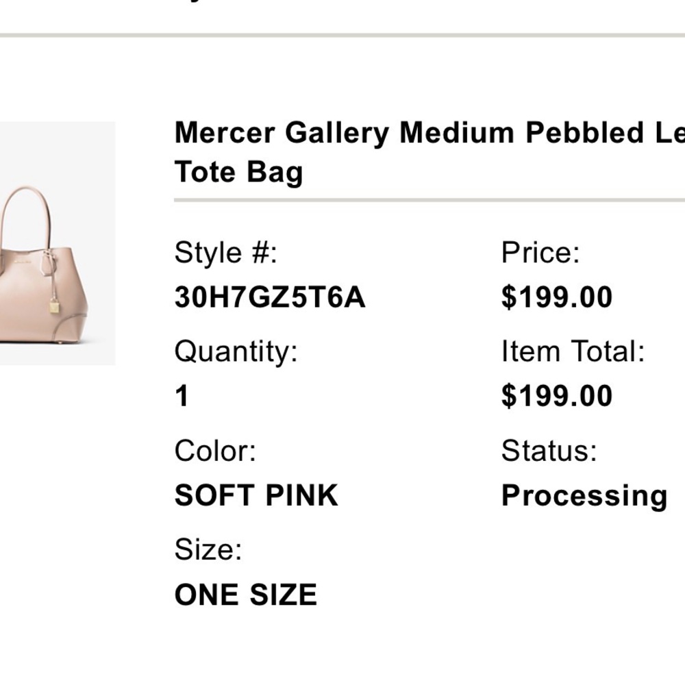 Michael Kors pink Leather Tote - Picture 8 of 14